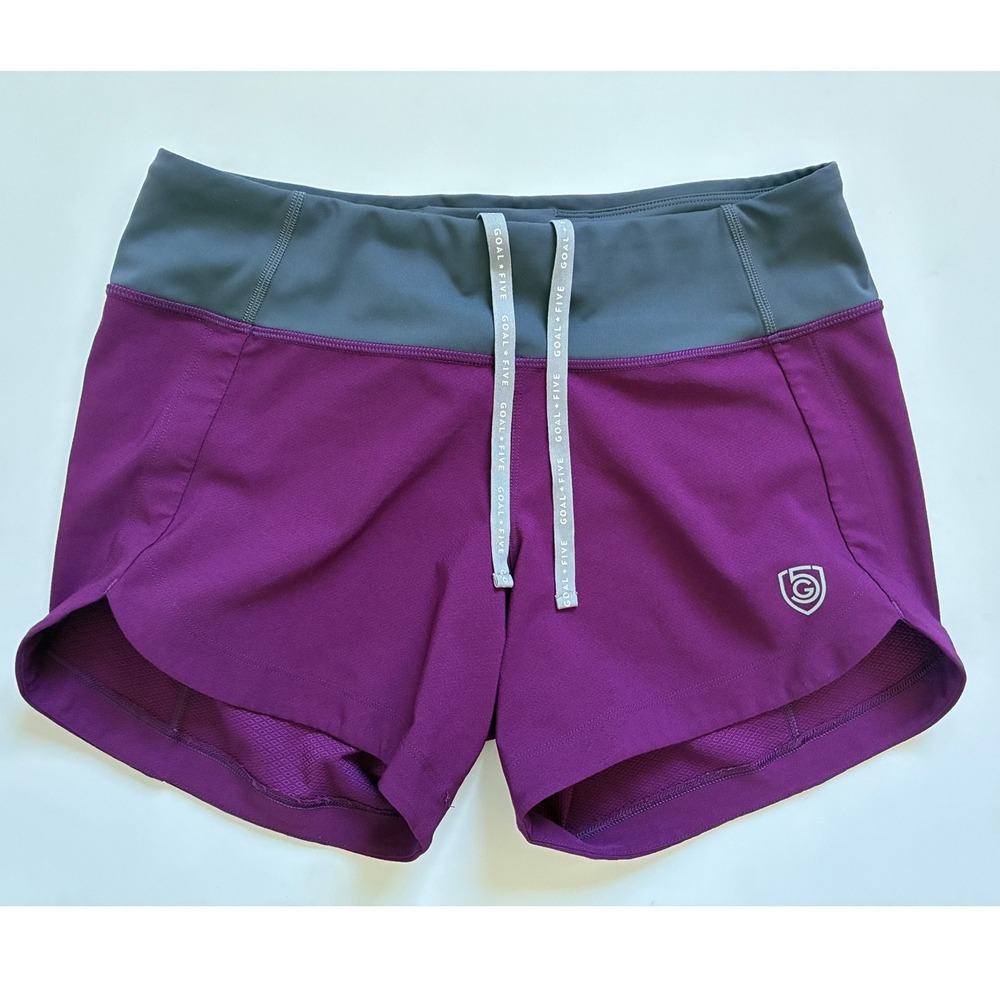 Goal Five Womens Running Shorts Purple Gray Athletic Soccer Training Size S